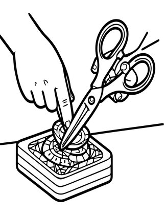 Scissors Sharpener - Free printable coloring page