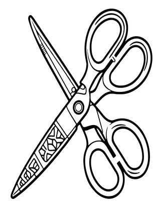 Lace Scissors - Free printable coloring page