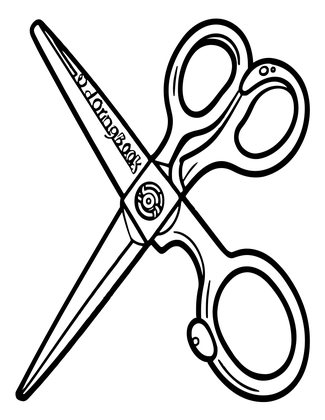 Scissors Mechanism - Free printable coloring page