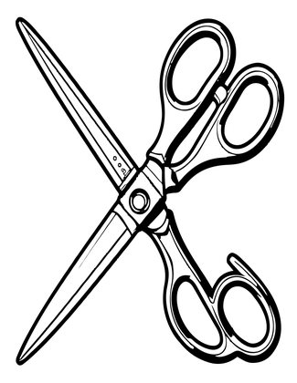 Brass Scissors - Free printable coloring page