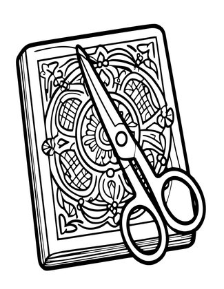 Nail Scissors - Free printable coloring page