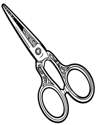 Scissors Handle Detail - Free printable coloring page