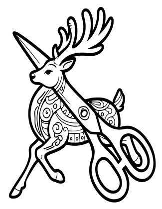 Figural Scissors - Free printable coloring page