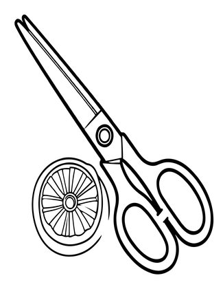 Buttonhole Scissors - Free printable coloring page