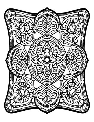 Tatting Lace - Free printable coloring page