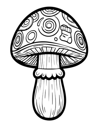 Darning Mushroom - Free printable coloring page