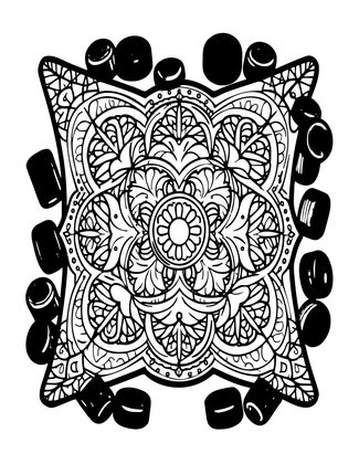 Lace Bobbins - Free printable coloring page