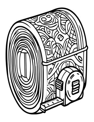 Measuring Tape - Free printable coloring page