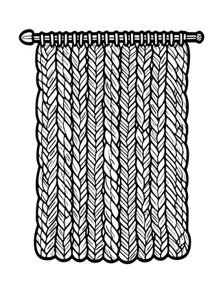 Knitting Needles - Free printable coloring page