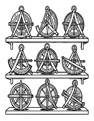 Sextant Collection - Free printable coloring page