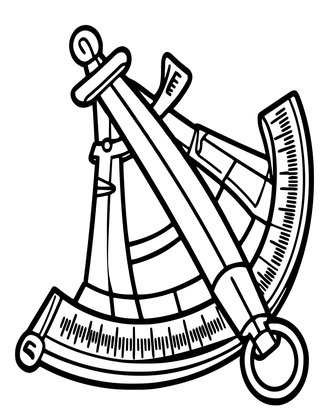 Sextant Ivory Scale - Free printable coloring page