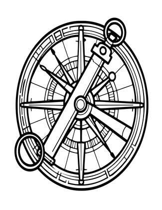 Sextant in Storm - Free printable coloring page
