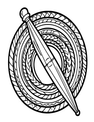 Sextant and Rope - Free printable coloring page