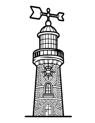 Weathervane Style - Free printable coloring page