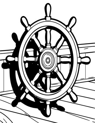 Spoke Shadow - Free printable coloring page