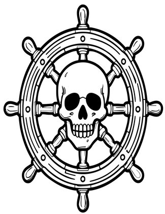 Pirate Ship - Free printable coloring page
