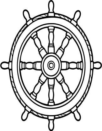 Small Schooner - Free printable coloring page