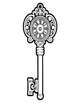 Grandfather Clock - Free printable coloring page