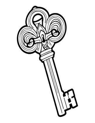 Fleur-de-lis - Free printable coloring page