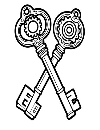 Steampunk Style - Free printable coloring page