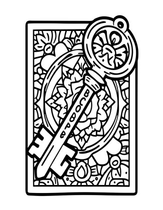 Engraved Initials - Free printable coloring page