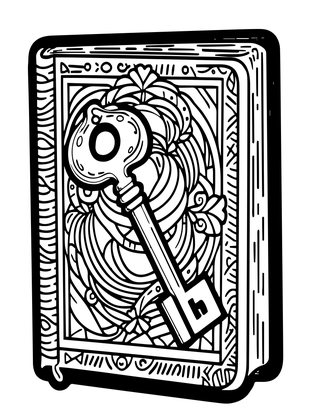 Pressed in Book - Free printable coloring page