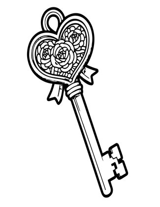 Silver Heart - Free printable coloring page