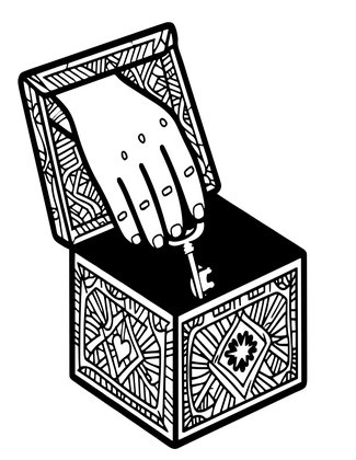 Mysterious Box - Free printable coloring page