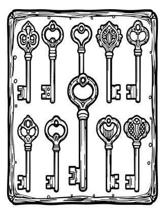 Rusted Collection - Free printable coloring page