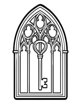 Gothic Arch - Free printable coloring page