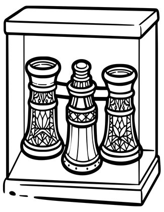 Museum Case - Free printable coloring page