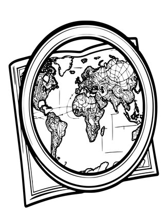World Map - Free printable coloring page