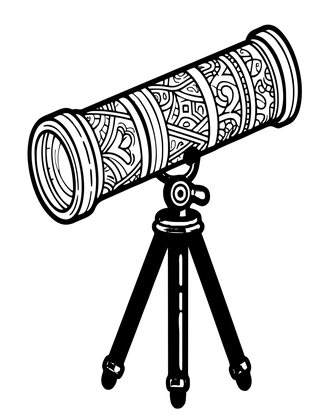 Tripod Mounted - Free printable coloring page
