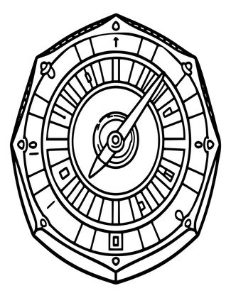 Brass Octagonal Dial - Free printable coloring page