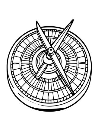 Sundial Workshop - Free printable coloring page