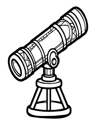 Zenith Telescope - Free printable coloring page