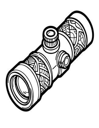 Brass Finderscope - Free printable coloring page