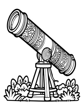 Herschel's Reflector - Free printable coloring page