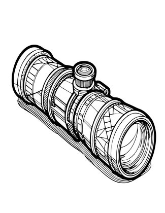 Ship's Telescope - Free printable coloring page