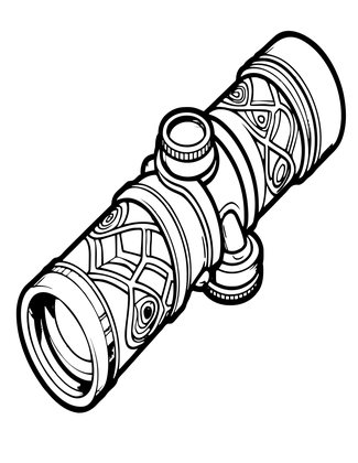 Ivory Inlay Scope - Free printable coloring page