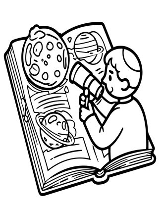 Night Sky Sketch - Free printable coloring page