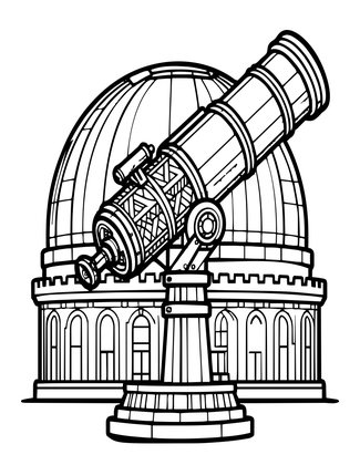 Grand Refractor - Free printable coloring page