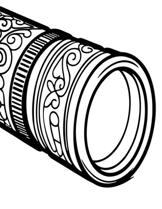 Telescope Eyepiece - Free printable coloring page