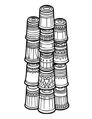 Thimble Tower - Free printable coloring page