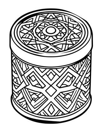 Enamel Thimble - Free printable coloring page