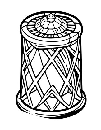 Crystal Thimble - Free printable coloring page