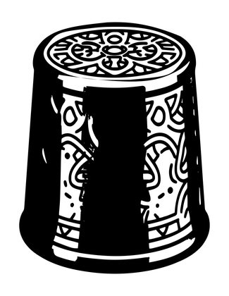 Copper Thimble - Free printable coloring page