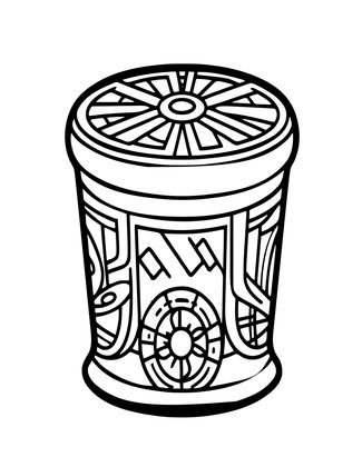 Thimble Game Piece - Free printable coloring page