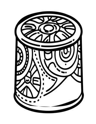 Leather Thimble - Free printable coloring page