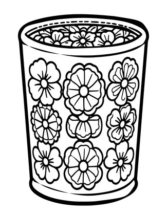 Embossed Thimble - Free printable coloring page